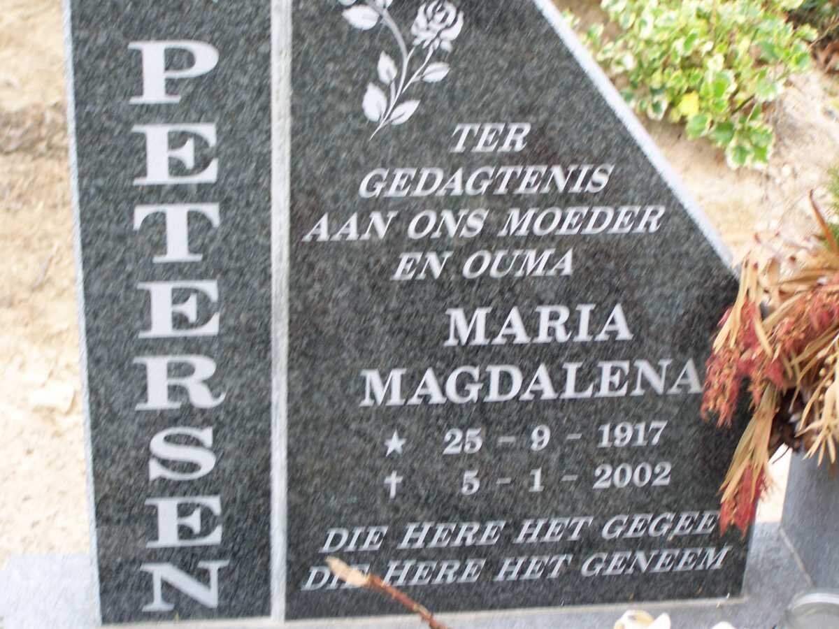 PETERSEN Maria Magdalena 1917-2002