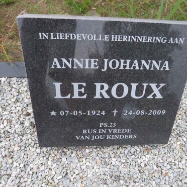 ROUX Annie Johanna, le 1924-2009