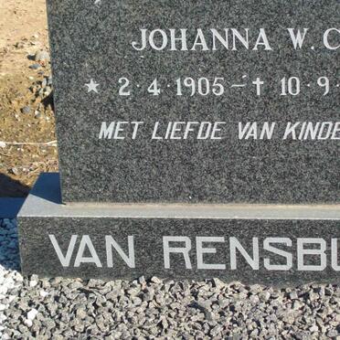 RENSBURG Johanna W.C., van 1905-1998