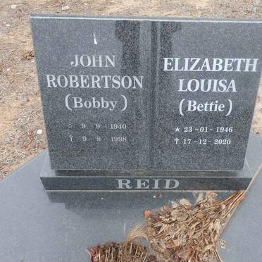 REID John Robertson 1940-1998 & Elizabeth Louisa 1946-2020