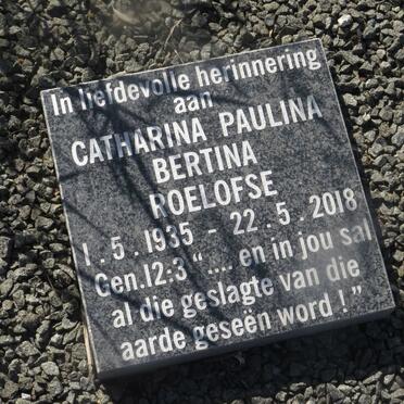 ROELOFSE Catharina Paulina Bertina 1935-2018