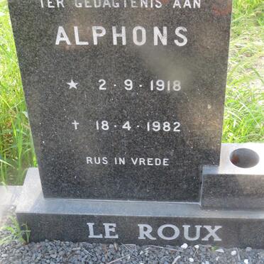 ROUX Alphons, le 1918-1982