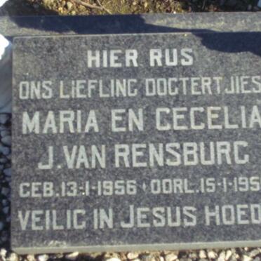 RENSBURG Maria, J. van 1956-1956 :: J. VAN RENSBURG Cecelia 1956-1956
