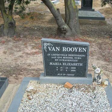 ROOYEN Maria Elizabeth, van 1909-1998