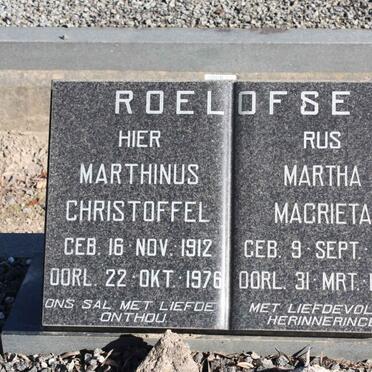ROELOFSE Marthinus Christoffel 1912-1976 &amp; Martha Magrieta 1912-1999