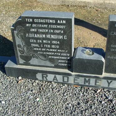RADEMEYER Abraham Hendrik C. 1904-1970 &amp; Catharina Petronella 1912-2001