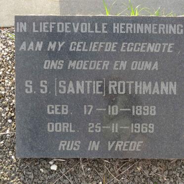 ROTHMANN S.S. 1898-1969