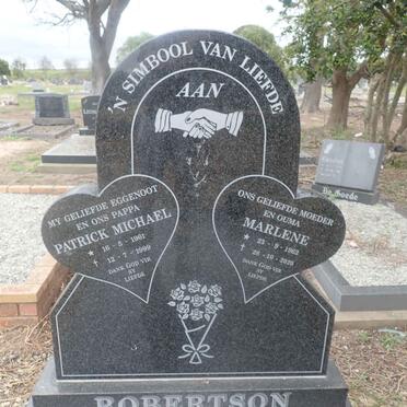 ROBERTSON Patrick Michael 1961-1999 & Marlene 1962-2020