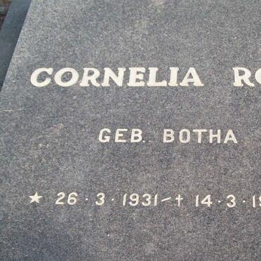 ROSS Cornelia nee BOTHA 1931-1980