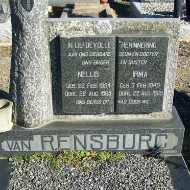 RENSBURG Nellis, van 1954-1965 :: RENSBURG Irma, van 1949-1965