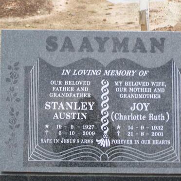SAAYMAN Stanley Austin 1927-2009 &amp; Joy 1932-2001