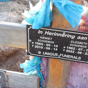 SCHOEMAN Kiewiet 1965-2019 & Elizabeth 1962-2022 