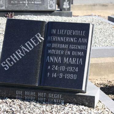 SCHRADER Anna Maria 1924-1990