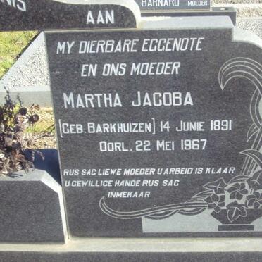 SERFONTEIN Martha Jacoba nee BARKHUIZEN 1891-1967