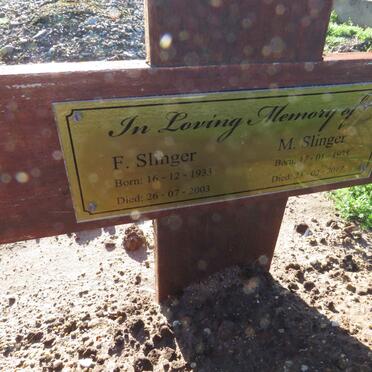 SLINGER F. 1933-2003 & M. 1935-2017