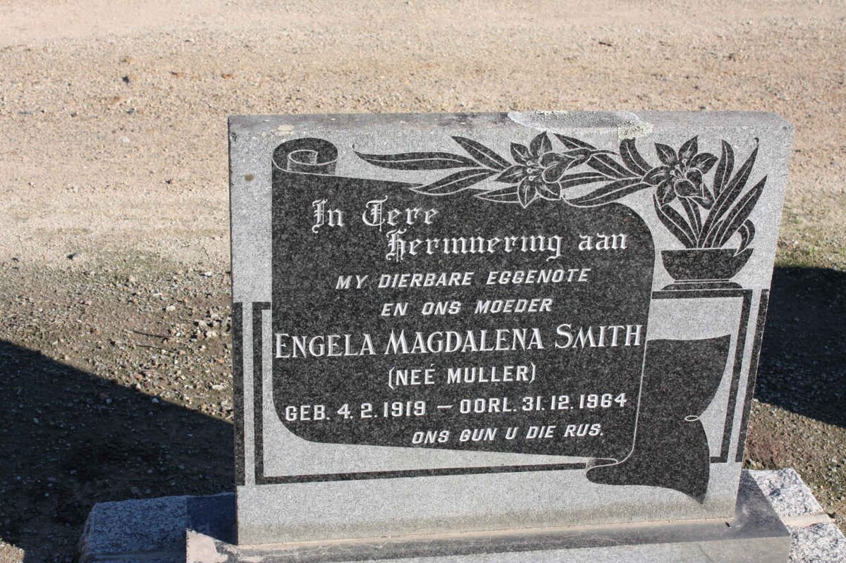 SMITH Engela Magdalena nee MULLER 1919-1964