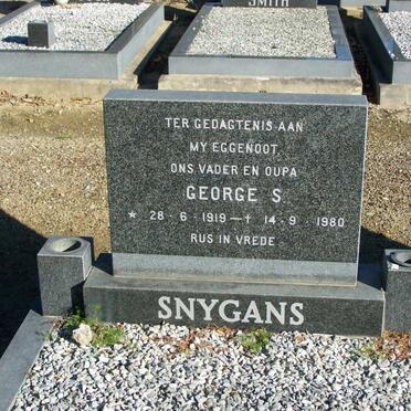 SNYGANS George S. 1919-1980