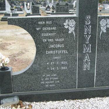 SNYMAN Jacobus Christoffel 1929-1993