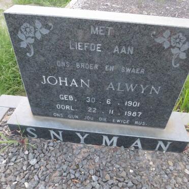 SNYMAN Johan Alwyn 1901-1987
