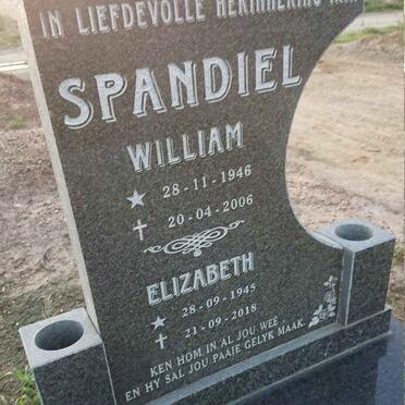 SPANDIEL William 1946-2006 & Elizabeth 1945-2018