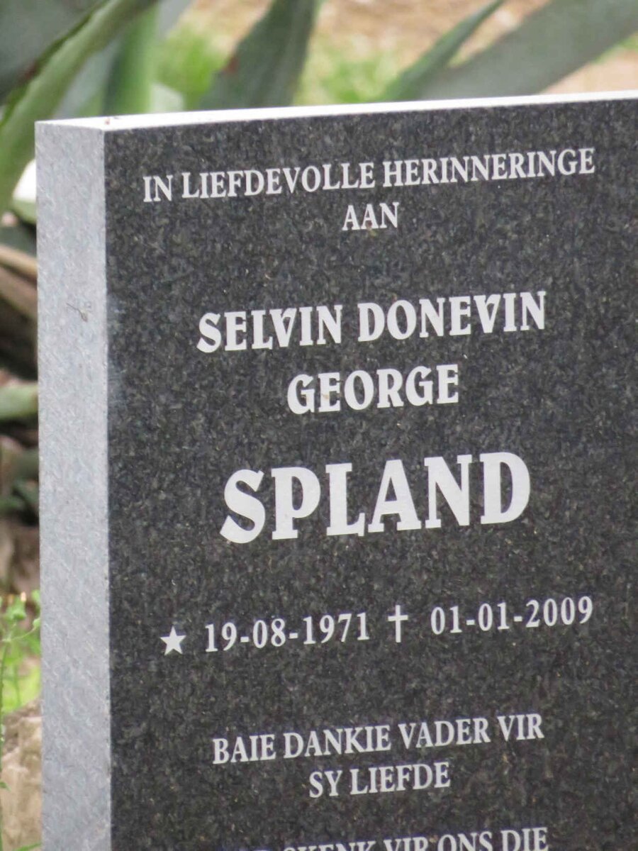 SPLAND Selvin Donevin George 1971-2009