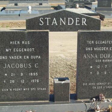 STANDER Jacobus C. 1895-1976 &amp; Anna Dorathea BARNARD 1901-1979