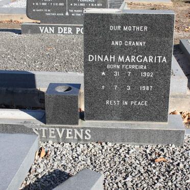 STEVENS Dinah Margarita nee FERREIRA 1902-1987