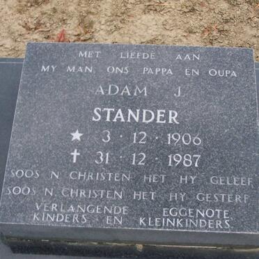STANDER Adam J. 1906-1987
