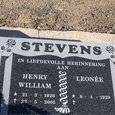 STEVENS Henry William 1926-2005 &amp; Leonee 1929-