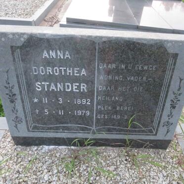 STANDER Anna Dorothea 1892-1979