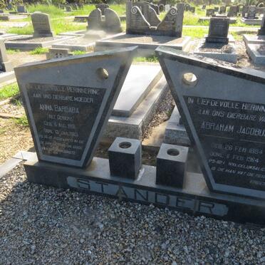 STANDER Abraham Jacobs 1884-1964 & Anna Barbara GERICKE 1891-1963