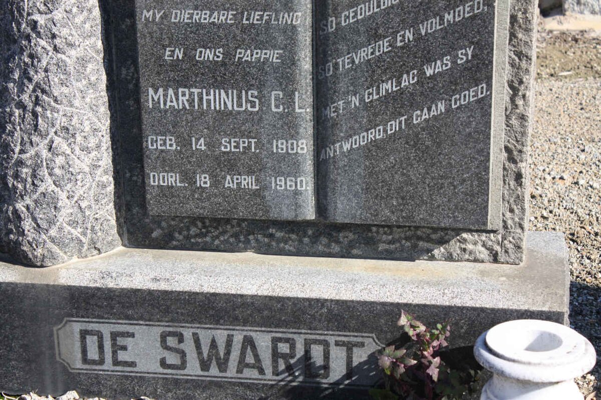SWARDT Marthinus C.L., de 1908-1960