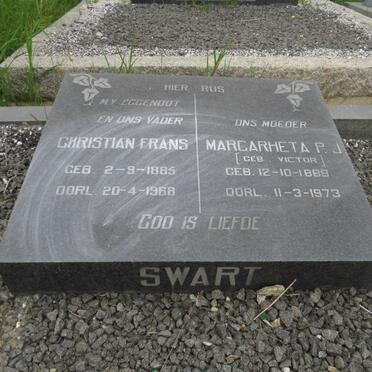 SWART Christian Frans 1885-1968 &amp; Margarheta P.J. VICTOR 1889-1973