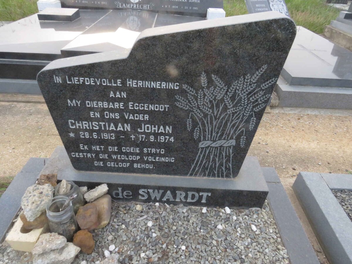 SWARDT Christiaan Johan, de 1913-1974