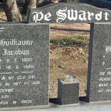 SWARDT Guilliaume Jacobus, de 1900-1980 &amp; Maria Magdalena 1904-1996