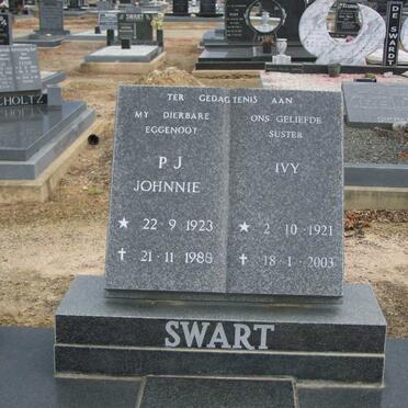 SWART P.J. 1923-1988 &amp; Ivy 1921-2003