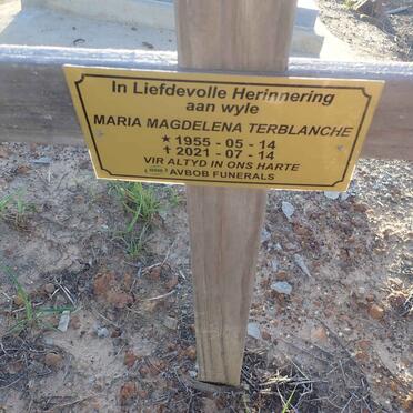 TERBLANCHE Maria Magdelena 1955-2021
