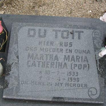 TOIT Martha Maria, du 1933-1998