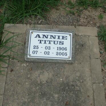 TITUS Annie 1906-2005