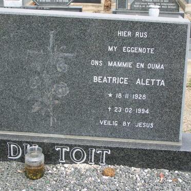 TOIT Beatrice Aletta, du 1928-1994
