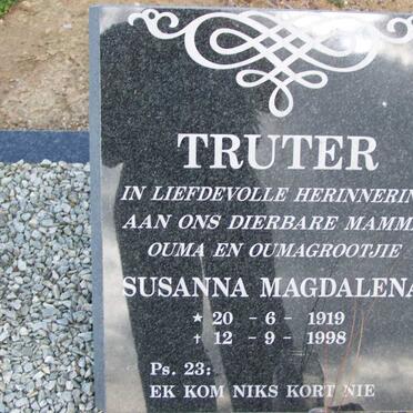 TRUTER Susanna Magdalena 1919-1998