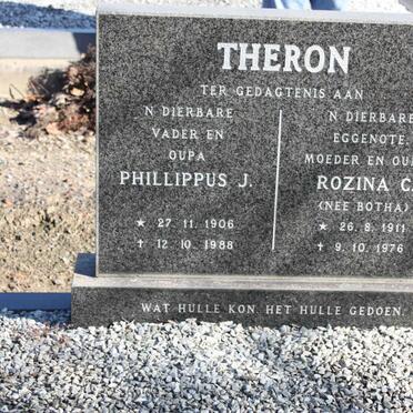 THERON Phillippus J. 1906-1988 &amp; Rozina C. BOTHA 1911-1976