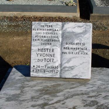 TOIT Hester Yvonne, du 1936-1980