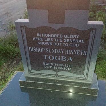 TOGBA Sunday Hinneth 1970-2013