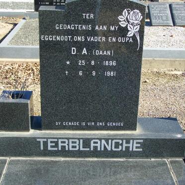TERBLANCHE D.A. 1896-1981