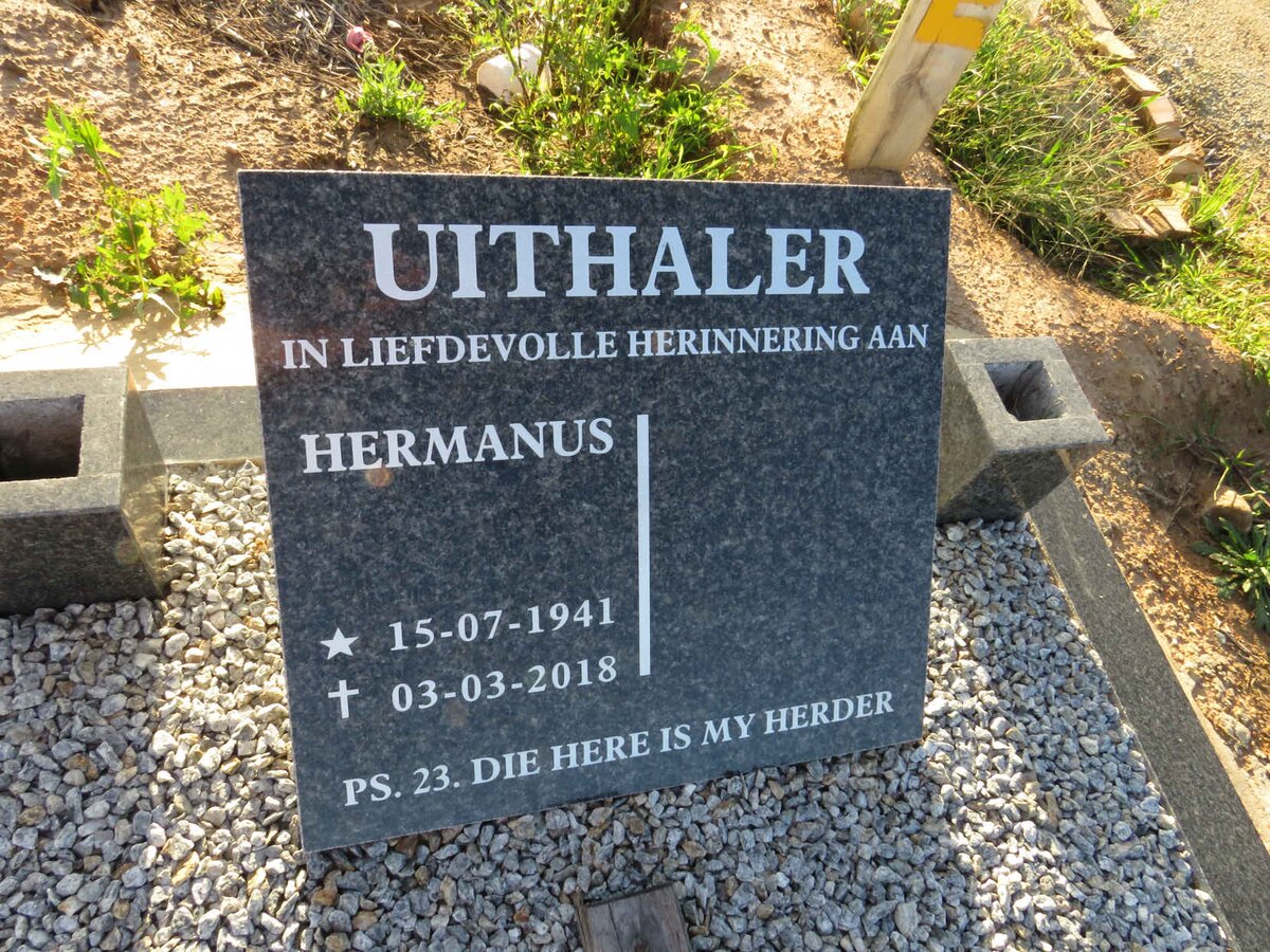 UITHALER Hermanus 1941-2018