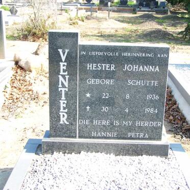 VENTER Hester Johanna 1936-1984
