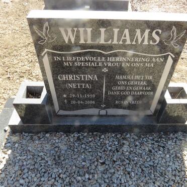 WILLIAMS Christina 1950-2006