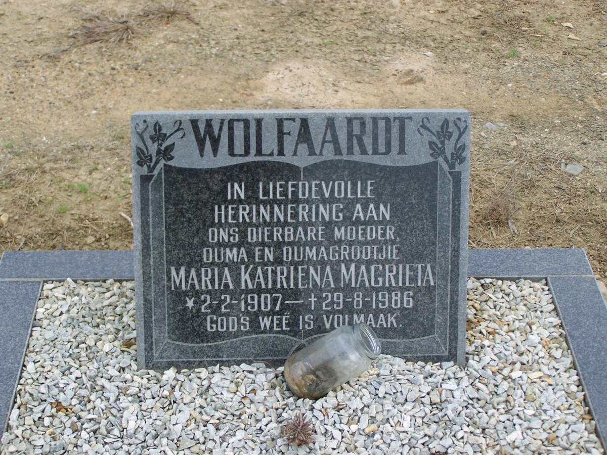 WOLFAARDT Maria Katriena Magrieta 1907-1986