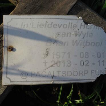 WITBOOI Bryan 1971-2018